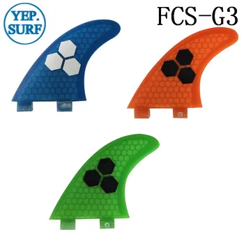 Naršyti FCS Pelekų G3 Fin Korio Burlenčių Fin 3 spalvos banglenčių fin Quilhas privairavimo įrenginys, surf priedai