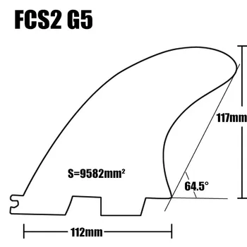 Naršyti Fin G5/G7 FCS2 Pelekai-Šviesiai Mėlyna/geltona/raudona FCS II Stiklo naujas dizainas