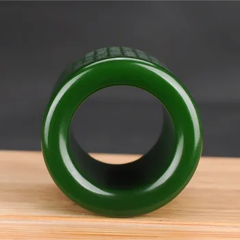 Natūrali Žalioji Ranka Raižyti Širdies Sutra Jade Žiedas Mados Juvelyriniai dirbiniai Moterų ir Vyrų Žiedas Žiedas Dovana Priedai