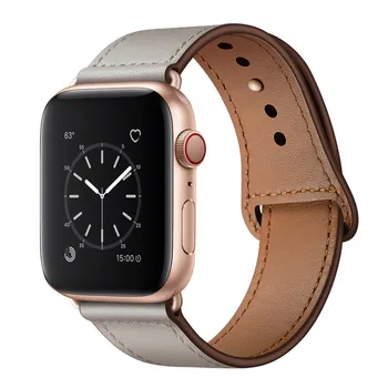 Natūralios odos kilpa dirželis apple watch band 42mm 38mm iwatch 3 2 obuolių žiūrėti 4 5 44mm 40mm correa pakeitimo apyrankę diržas