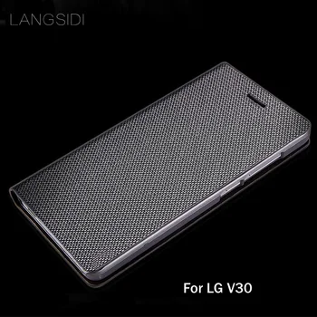 Natūralios odos telefoną atveju LG V20 V30 Plius G4 G5 G6 G7 K6 K8 K10 2017 deimanto Modelis moliusko geldele handphone shell