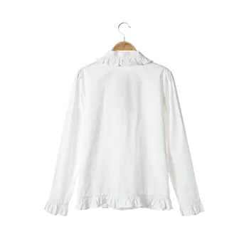 Nauja moteriška rudens kailio striukė ponios laisvalaikio purus baltas megztinis marškinėliai F0763 gali pritaikyti didelis dydis