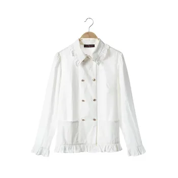 Nauja moteriška rudens kailio striukė ponios laisvalaikio purus baltas megztinis marškinėliai F0763 gali pritaikyti didelis dydis