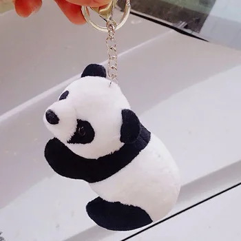 Nauja Siunta Moterų Pliušinis Gyvūnų Panda Formos Keychain Raktų Pakabukai, Žiedai Turėtojas Žavesio Maišelį Pakabukas Apdailos Ornamentu