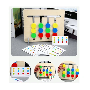 Nauja Stiliaus Logika dvipusis Vaikų Švietimo Žaislai, Dovanos Montessori Mediniai Žaislai Keturių Spalvų/vaisių Atitikimo Žaidimas