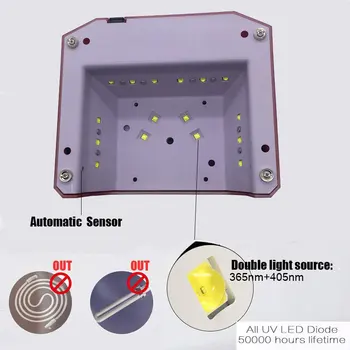 Nauja Technologija, Automatinis jutiklių 36W UV Led Nagų Lempa gali Džiovintuvas visi gelio lenkijos Mašinos Nagų Dailės Priemonės