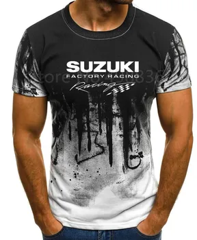 Nauja Vasaros Suzuki Komanda Lenktynių trumpomis Rankovėmis T-shirt Mens Suzuki Gsxr Gsx R Spausdinimo drabužių, O-kaklo splash-rašalo Atspausdintas t-shirt