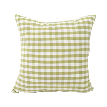 Nauja žalia skara dryžuotas namų sofos pagalvėlių apvalkalus 45*45cm be vidinio medvilnės funda cojin kvadratinės grotelės namų pagalvių užvalkalus X75