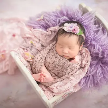 Naujagimio Fotografijos Rekvizitai Baby Vaikiški Megztiniai Wrap Medžiaga Suvystyti Foto Priedai