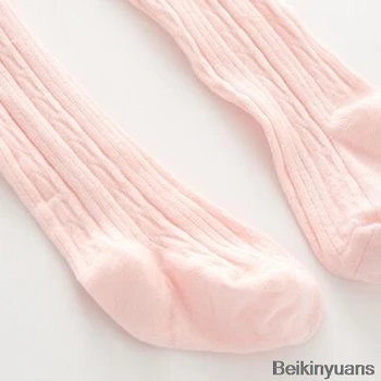 Naujagimio medvilnės pėdkelnės vientisa spalva paprasta kūdikių pėdkelnės, kojinės kūdikių pėdkelnės mergaitėms šiltos pėdkelnės, kojinės kūdikiui