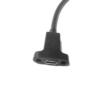 Naujas 10Gbps 90 Laipsnių Dešinę Kampu USB 3.1 C Tipas-c, Vyrų ir Moterų Pratęsimo Adapteris Jungtis Su varžtais Panel Mount Skylę