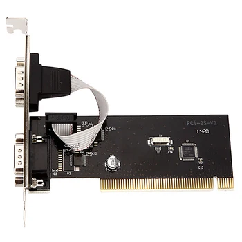 Naujas 2 Pci Prievadai Com 9Pin Serial Port RS232 Plėsti Riser Card Adapteris TX382B Su Sekimo Numerį