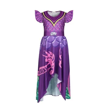 Naujas 2021 Palikuonys 3 cosplay sparno ragų princesė šalies mergaičių suknelės Helovinas vitage ragana kostiumai Blogio Vaidmenį vaidina Apranga