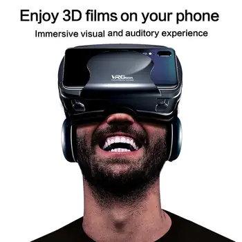 Naujas 3D VR Virtualios Realybės Akiniai Samrt Akinius Visą ekraną su Stereo garso laisvų Rankų įrangą 