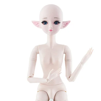 Naujas 60cm 21 Kilnojamojo Sąnarių Elf Bjd Lėlės Žaislas Blue Black 3D Akis 