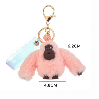 Naujas Animacijos pompom Gorila raktų pakabukai moterų Mielas Pliušinis lėlės keychains mėgėjams maišelį pakabukas žavesio paketų prižiūrėtojų raktinę vaikų žaislai, dovanos