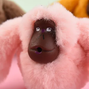 Naujas Animacijos pompom Gorila raktų pakabukai moterų Mielas Pliušinis lėlės keychains mėgėjams maišelį pakabukas žavesio paketų prižiūrėtojų raktinę vaikų žaislai, dovanos
