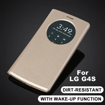 Naujas atvykimo LG G4S Apversti Odos Apvalkalas Greitas Ratas Atveju 2016 Auto Ramybės funkcija 