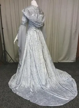 Naujas atvykimo Renesanso, Viduramžių Kostiumų Princesė Boho Viktorijos Suknelė Moterims Vintage Suknelė su Gobtuvu Gotikos Dress Helovinas kostiumas