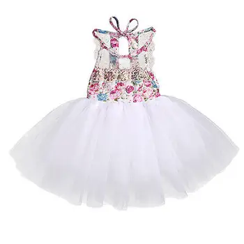 Naujas Blizgančiais Naujagimiui Vaikų Mergaičių Tiulio Rankovių Tutu Gėlių Suknelė Backless Šalis Suknelės