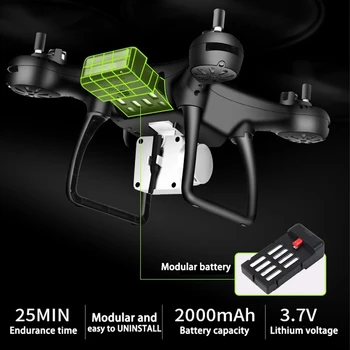 Naujas Drone UAV Quadcopter su 4K HD Kamera FPV aerofotografija Profesinės Keturių-aix Quadrocopter JIMITU