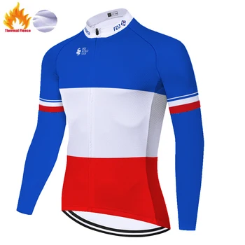 Naujas fdj dviračių džersis 2020 m. Žiemą Šilumos Vilnos maillot ciclismo invierno hombre Moutain dviračių džersis tricota ciclismo hombre