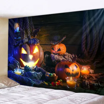 Naujas Halloween Serijos Gobelenas Moliūgų Paslaptingas Miško Mėnulis Naktį Kaukolė Sienų Apmušalai Gobelenai Lovų Kambaryje Kambarį Bendrabutyje