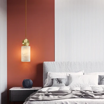 Naujas Kinų stiliaus marmuro liustra miegamojo lovos Šiaurės vieną vadovas, kūrybos ju raudona, vario šviesos prabangus restoranas, baras žibintas