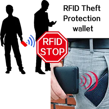 Naujas Kovos su RFID apsaugos blokavimo dizaineris vyriškos odinės piniginės su moneta kišenėje Vyras rankinėje pinigų maišas, kortelės turėtojas vyrų