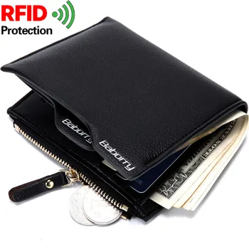 Naujas Kovos su RFID apsaugos blokavimo dizaineris vyriškos odinės piniginės su moneta kišenėje Vyras rankinėje pinigų maišas, kortelės turėtojas vyrų