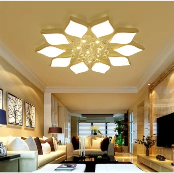 Naujas kristalų modernios LED gėlių formos lubų lempa kambarį miegamojo interjeras šiuolaikinių led Lubų šviesos AC85-265V