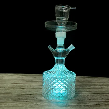 Naujas Led Meninio Stiklo Shisha Kaljanas Specialios Konstrukcijos Rūkymas Chicha Al Fakher Narguile Galvos Tabako Dubenį Silikoninės Žarnos Rinkinys