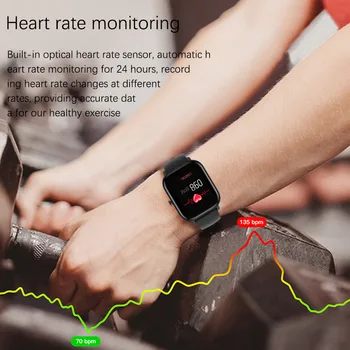 Naujas LIGE Vyrai Moterys Smart Žiūrėti kraujospūdžio Matavimas, Širdies ritmo Monitorius Smartwatch Spalvotas Jutiklinis Ekranas montre connecte
