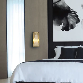 Naujas miegamojo, marmuro sienos, apšvietimas prabangus LED aplikacijos murale kambarį lempos