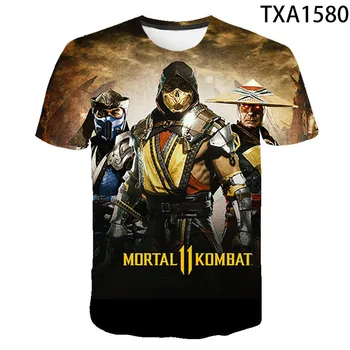 Naujas Monie Mortal Kombat Vyrų, Moterų, Vaikų 3D Spausdinti marškinėliai Atsitiktinis Berniukas Mergina Vaikų Vasaros Mados Streetwear Kietas Viršūnes Tee