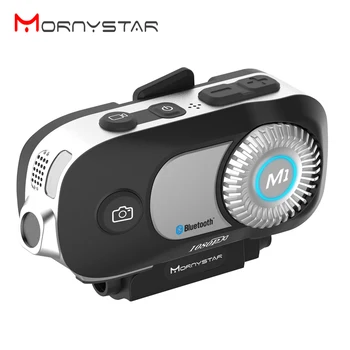 Naujas MORNYSTAR M1Pro 800m 4 Raitelių Grupė, Domofonas MP3 HD 1080P Vaizdo įrašymo Kamera Motociklo 