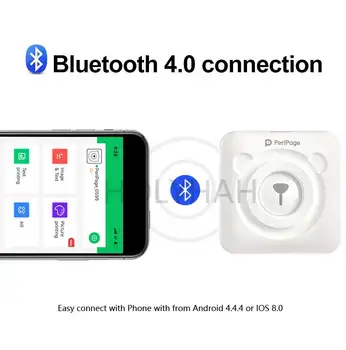 Naujas Peripage A6 Nešiojamų Šilumos Bluetooth Foto Spausdintuvas Mini Pocket Etikečių Spausdintuvas Raudonos, Rudos, Geltonos Spalvų 