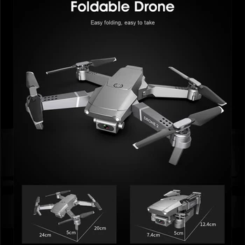 Naujas WIFI FPV 4K Mini Drone Su Plataus Kampo HD 1080P vaizdo Kameros Aukštis Hold Režimu RC Sulankstomas Quadcopter Dron Dovana