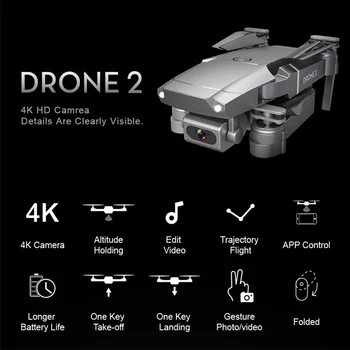 Naujas WIFI FPV 4K Mini Drone Su Plataus Kampo HD 1080P vaizdo Kameros Aukštis Hold Režimu RC Sulankstomas Quadcopter Dron Dovana