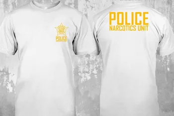 NAUJAS Čikagos Policijos Narkotikų Padalinio Muito Marškinėliai Scurity marškinėliai Navy Juoda Balta 2019 Naujausias Vyrų Juokinga Mados Klasikinis Juosta Tees