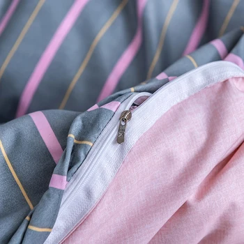 Naujas žiemos dizaino juostelės namų tekstilė: patalynė nustatyti antklode padengti paklode užvalkalas karalius ir karalienė visiškai