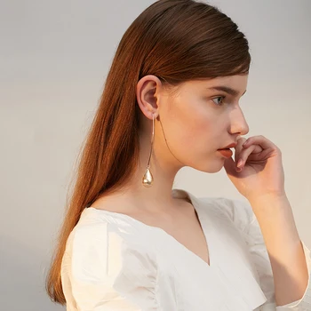 Naujasis aplinkai draugiškas paprasta lašo formos šepečiu auskarai mados auskarai papuošalai