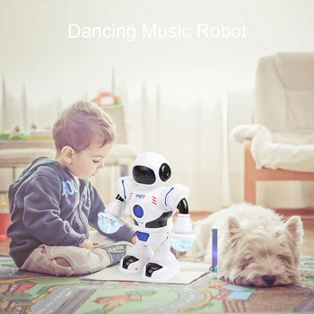 Naujausias Kosmoso Apakinti Muzikos Robotas LED Šviesos Muzika Elektros Šokių Erdvė Vaikščioti Robotas Žaislas Švietimo Žaislai Duomenys Berniukų Vaikas