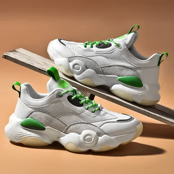 Naujausias Mados Vyrų Laisvalaikio Bateliai mados batai tendencija kvėpuojantis bateliai, laisvalaikio bateliai akių laukinių sportiniai bateliai vyriški Lace-up Sneakers