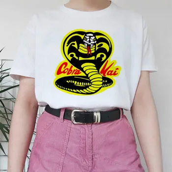 Naujausias TV KOBRA KA T-shirt Moterų Harajuku Kawaii Viršūnes Animacinių filmų Marškinėlius Gyvatė Modelis Tee Mielas Juokingas Mados Gatvės Drabužių Moteris