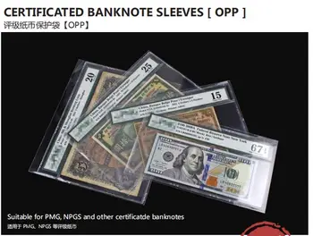 Naujų Banknotų rankovės bill/ banknotų sunku laikiklis / valiuta popieriniai pinigai apsaugoti maišą 10vnt/daug Naujų sertifikuota banknotų rankovėmis