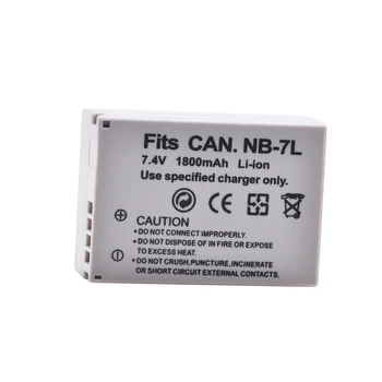 NB-7L Baterija 1800mAh NB7L NB 7L Li-ion Baterija +LED Dual USB Kroviklis skirtas Canon PowerShot G10 G11 G12 SX30 SX30IS Skaitmeninis Fotoaparatas