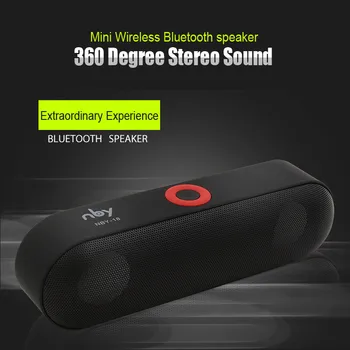 NBY-18 Mini Lauko Portable Bluetooth Speaker Belaidis Garsiakalbis Soundbar žemų dažnių Muzikos Supa Paramos Kalnų kelionę TF kortelė
