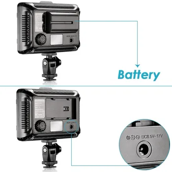 Neewer Pritemdomi 176 LED Vaizdo Šviesos 5600K Kamera, Šviesos Skydas su 2200mAh Baterija ir USB Kroviklis skirtas Canon