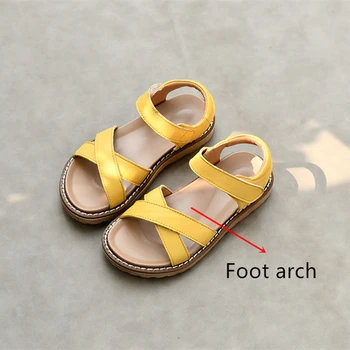 Nekilnojamojo odos Mergaičių Romos Sandalai Pėdos arka vienintelis Kūdikių berniukų sodo batai Vasarą vaikai Princesė batai vaikiški sandalai